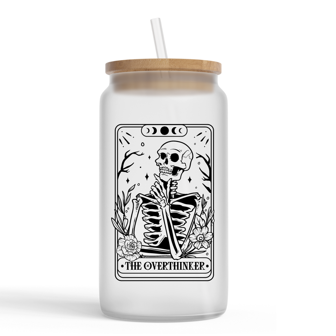 The Overthinker Tarot Mug Glass Can