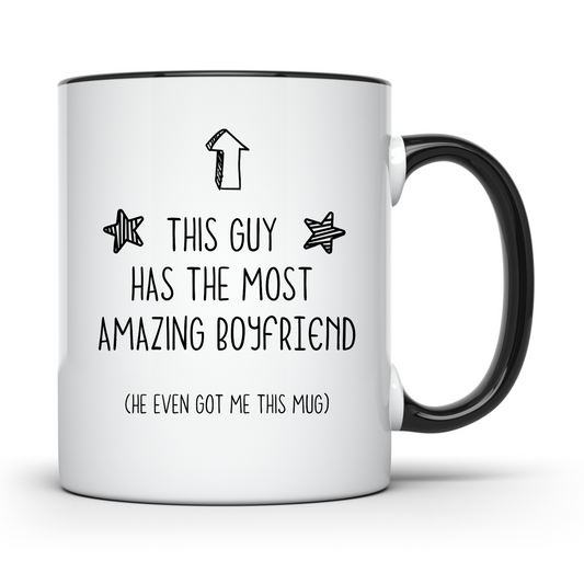 Most Amazing Boyfriend Mug - Male - Coloured Handle